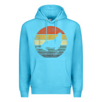 Ocean Blue Seal Lover Gifts Retro Vintage Sea Lion Animal Silhouette Premium Hoodie - trangStudio