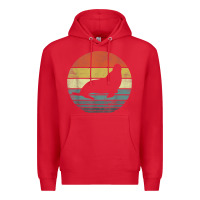Red Seal Lover Gifts Retro Vintage Sea Lion Animal Silhouette Premium Hoodie - trangStudio