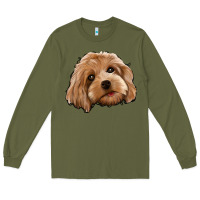 Army Green Cockapoo Long Sleeve Tee - Jasminsmagicworld