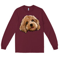 Burgundy Cockapoo Long Sleeve Tee - Jasminsmagicworld