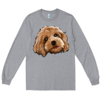 Heather Grey Cockapoo Long Sleeve Tee - Jasminsmagicworld