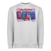 Heather Grey american mini Heavyweight Sweatshirt - CowhideDigitalArt