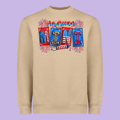 American Mini Heavyweight Sweatshirt Designed By Cowhidedigitalart
