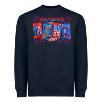 Navy american mini Heavyweight Sweatshirt - CowhideDigitalArt