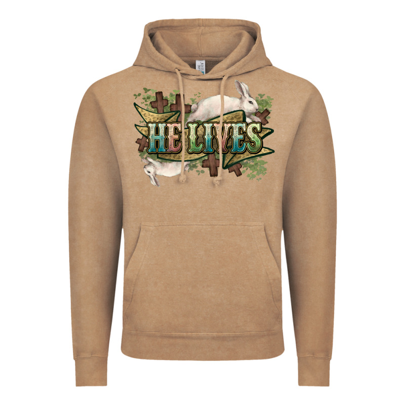 He Lives Easter Day Vintage Hoodie by HowdyJamesFarm | Teevron