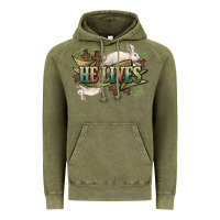 Vintage Olive He lives Easter Day Vintage Hoodie - HowdyJamesFarm