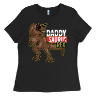 Black DADDY SAURUS REX Ladies Tee - Bettercallsaul