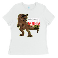 White DADDY SAURUS REX Ladies Tee - Bettercallsaul