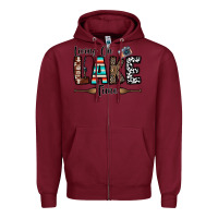 Burgundy living on lake time Zipper Hoodie - CowhideDigitalArt
