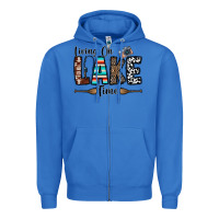True Royal living on lake time Zipper Hoodie - CowhideDigitalArt