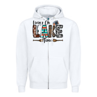 White living on lake time Zipper Hoodie - CowhideDigitalArt