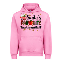 Fuchsia Pink santa's favorite teacher assistant Urban Hoodie - AdoDesignShop