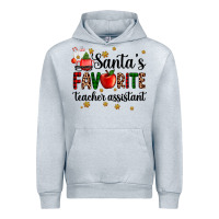 Heather Grey santa's favorite teacher assistant Urban Hoodie - AdoDesignShop