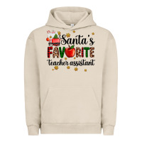 Pigment French Oak santa's favorite teacher assistant Urban Hoodie - AdoDesignShop