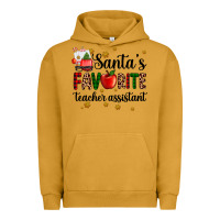 Pigment Peanut Butter santa's favorite teacher assistant Urban Hoodie - AdoDesignShop