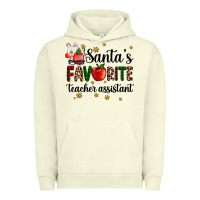 Pigment Pistachio santa's favorite teacher assistant Urban Hoodie - AdoDesignShop