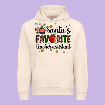 Santa's Favorite Teacher Assistant Urban Hoodie Designed By Adodesignshop