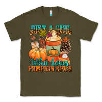 Army Green Just a girl who loves pumpkin spice Classic Tee - NancyCooperArtShop