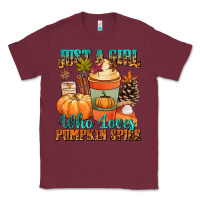 Burgundy Just a girl who loves pumpkin spice Classic Tee - NancyCooperArtShop