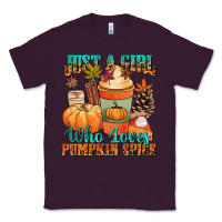 Plum Just a girl who loves pumpkin spice Classic Tee - NancyCooperArtShop