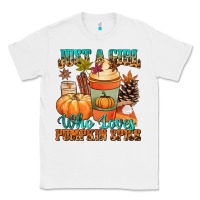 White Just a girl who loves pumpkin spice Classic Tee - NancyCooperArtShop