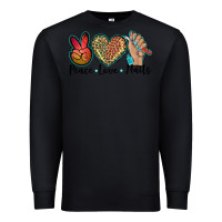 Black peace love nails Premium Sweatshirt - BarkalooDesign