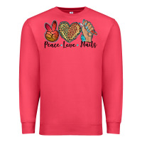 Cardinal peace love nails Premium Sweatshirt - BarkalooDesign