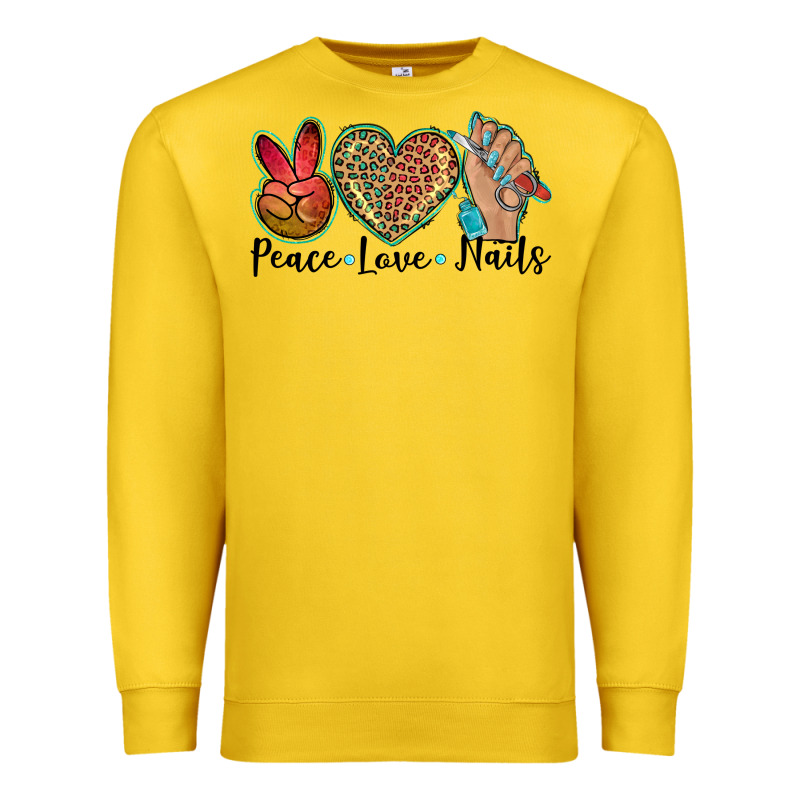 Peace Love Nails Premium Sweatshirt by BarkalooDesign | Teevron