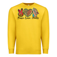 Lemon peace love nails Premium Sweatshirt - BarkalooDesign