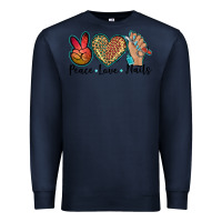 Navy peace love nails Premium Sweatshirt - BarkalooDesign