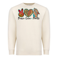 Sandshell peace love nails Premium Sweatshirt - BarkalooDesign