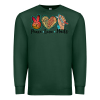 Sports Green peace love nails Premium Sweatshirt - BarkalooDesign