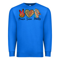 True Royal peace love nails Premium Sweatshirt - BarkalooDesign