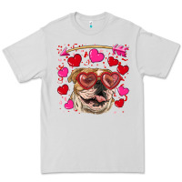 Dove Grey valentine's day  brown english bulldog Premium Tee - RanaPortraitStore