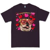 Plum valentine's day  brown english bulldog Premium Tee - RanaPortraitStore