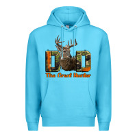 Ocean Blue Western Dad The Great Deer Hunter Premium Hoodie - LillyAllenDesigns