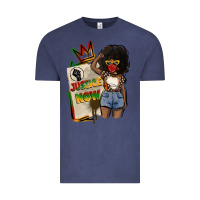 Vintage Denim juneteenth justice now Vintage Tee - CowGirlArtShop