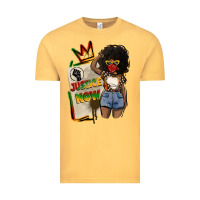 Vintage Mustard juneteenth justice now Vintage Tee - CowGirlArtShop