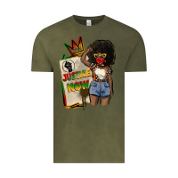 Vintage Olive juneteenth justice now Vintage Tee - CowGirlArtShop