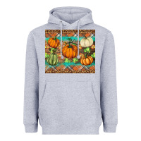 Heather Grey fall pumpkin Heavyweight Hoodie - BarkalooDesign