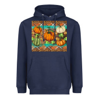 Navy fall pumpkin Heavyweight Hoodie - BarkalooDesign