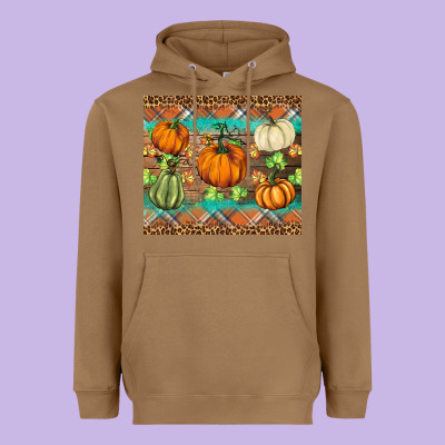Fall Pumpkin Heavyweight Hoodie Designed By Barkaloodesign