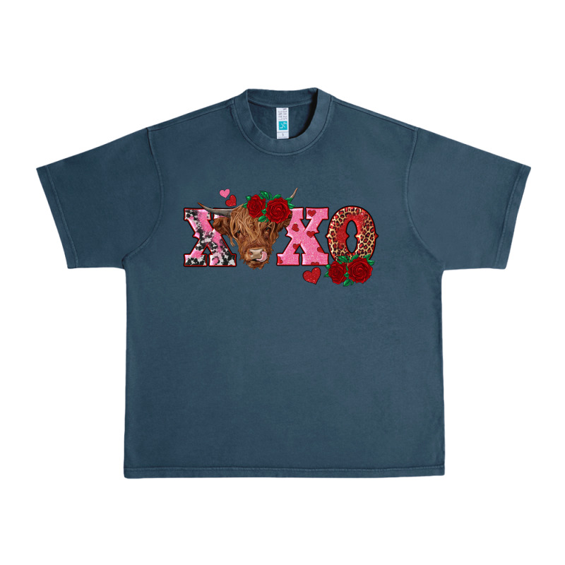 Xoxo Highland Cow Urban Heavy Tee by RanaPortraitStore | Teevron
