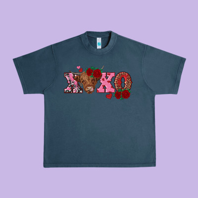 Xoxo Highland Cow Urban Heavy Tee Designed By Ranaportraitstore