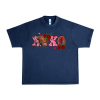 Navy xoxo highland cow Urban Heavy Tee - RanaPortraitStore
