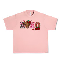 Salmon xoxo highland cow Urban Heavy Tee - RanaPortraitStore