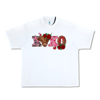White xoxo highland cow Urban Heavy Tee - RanaPortraitStore