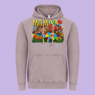 Mama Bear Autism Vintage Hoodie Designed By Cowgirlartshop