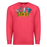 Cardinal nail tools with sunflower Premium Sweatshirt - BarkalooDesign