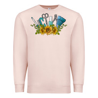 Pale Pink nail tools with sunflower Premium Sweatshirt - BarkalooDesign
